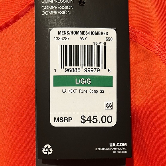 NWT Under Armour Red and Black Athletic Shirt - Picture 6 of 6